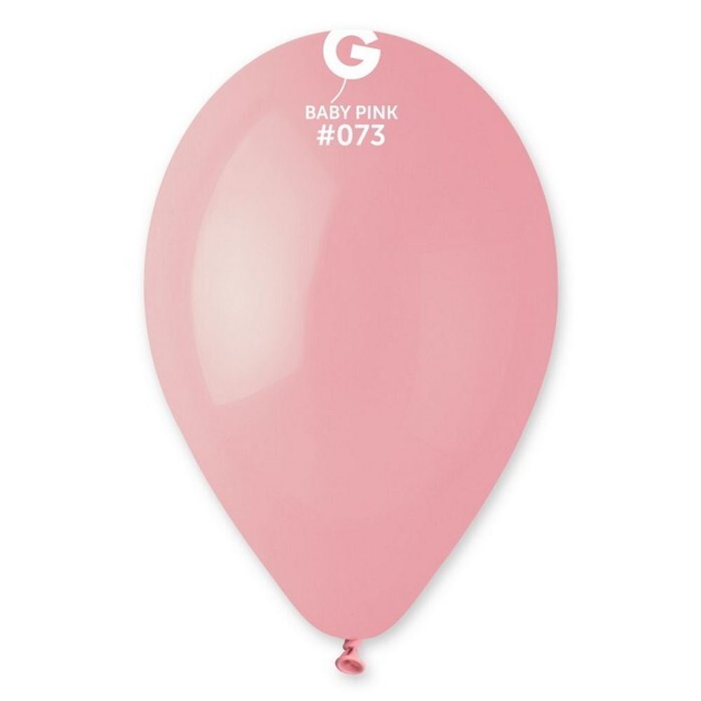 Воздушные шары Gemar, цвет 073 пастель, розовый, 100 шт. размер 12&quot;