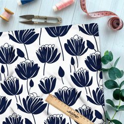 Ткань премиум шифон фантазийные цветы