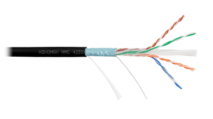 Кабель витая пара F/UTP 6а кат. 4 пары NikoMax NMC 4255C-BK