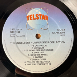 Винтажная виниловая пластинка LP Энгельберт Хампердинк ,The Engelbert Humperdinck Collection (Англия 1987)