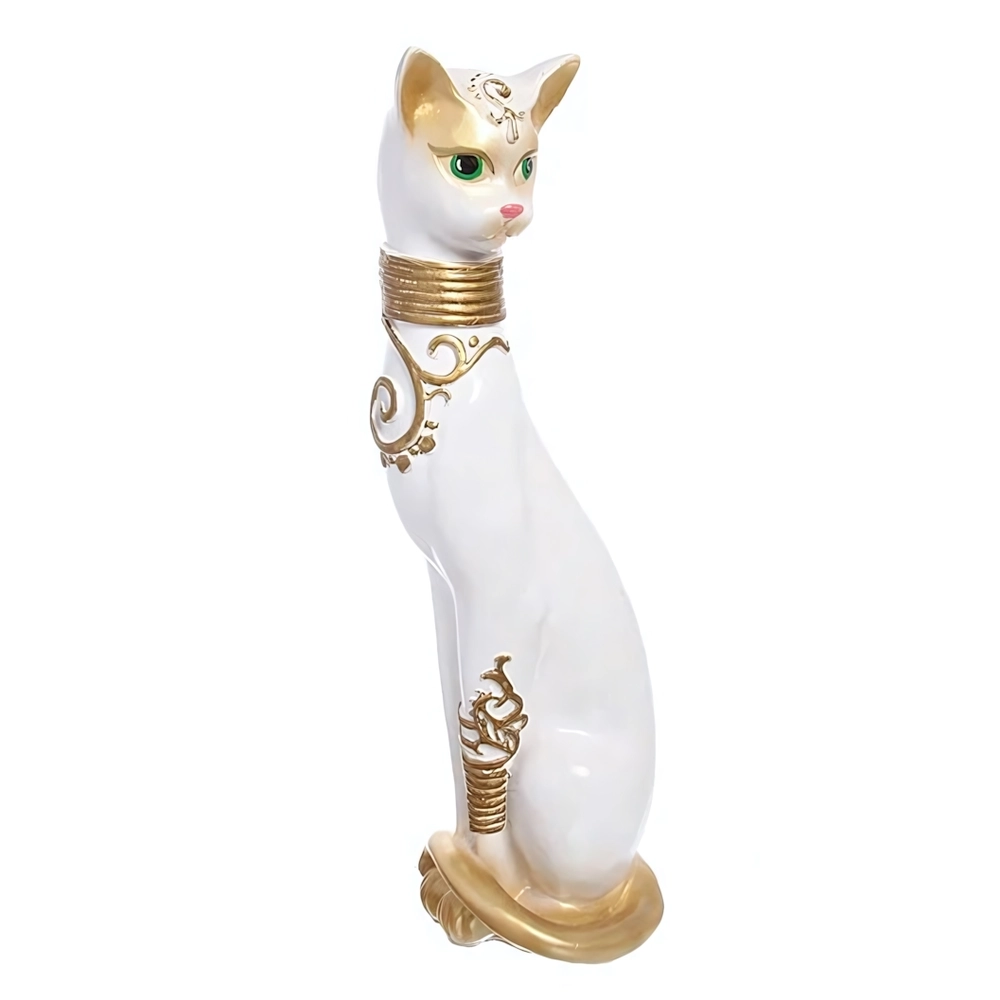 Статуэтка из гипса «Кошка Грация» 51см белая