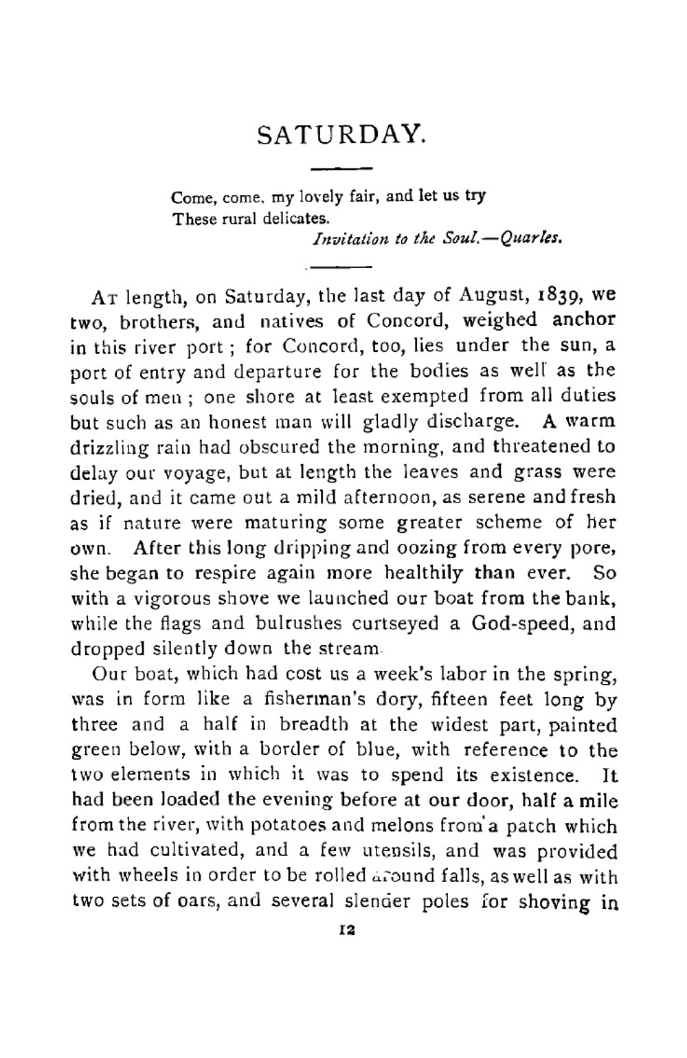 A Week On The Concord And Merrimack Rivers | H.D. Thoreau