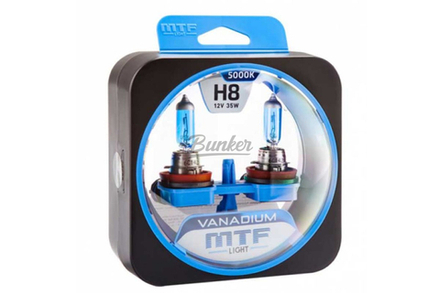 Галогенные автолампы MTF Vanadium H8, (компл.)