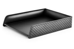 Набор руководителя из черной кожи люкс Гранд с тиснением 17 предметов