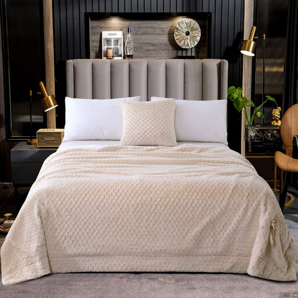 Плед 160х220 Sofi De MarkO Аврил кремовый