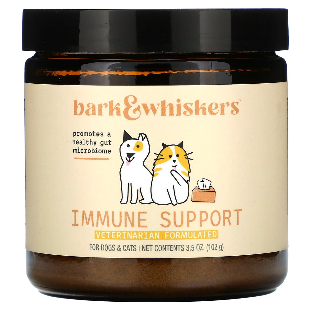 Dr. Mercola, Bark & Whiskers™, поддержка иммунитета, для собак и кошек, 102 г (3,5 унции)