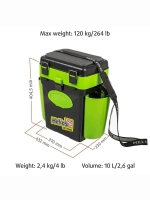 Ящик для зимней рыбалки Helios FishBox (10л) оранжевый