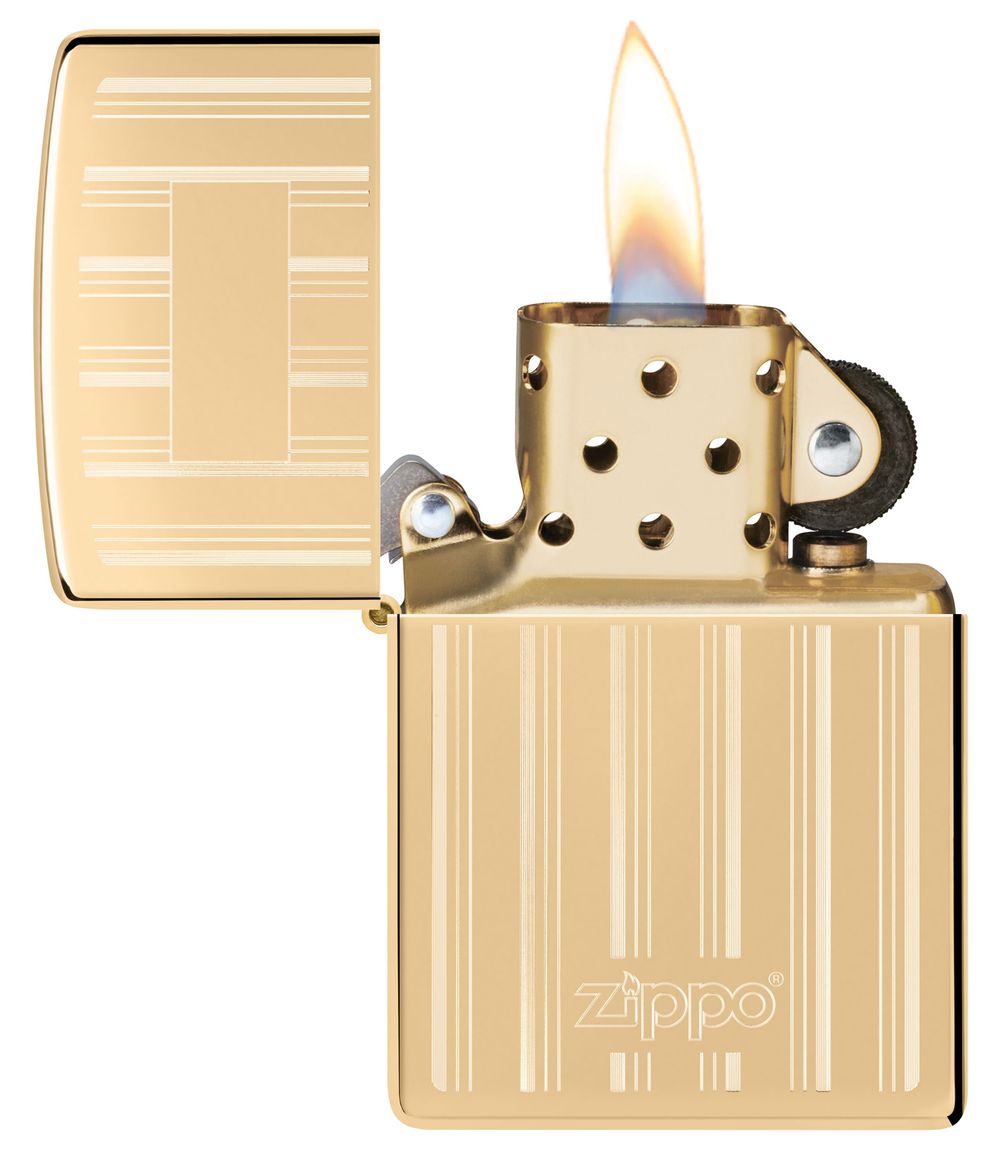 Зажигалка Zippo Classic с покрытием High Polish Brass золотистая (46011)