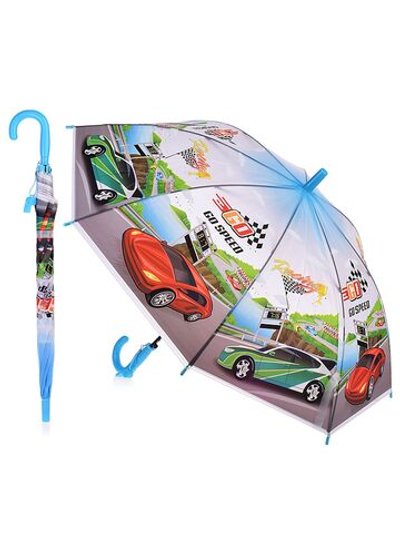 Зонт детский "Гоночные машины " (50см.) 00-1932 голубой