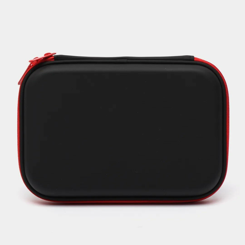 Пенал Машина школьный в школу для мальчиков с 3д рисунком на молнии,  черный