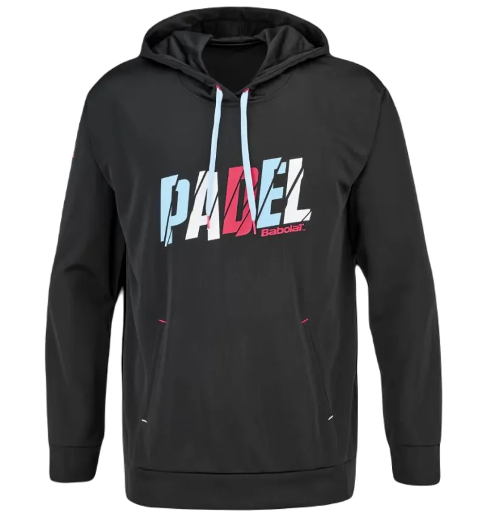 Куртка теннисная Babolat Padel Hood Sweat Men - black/black
