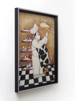 Картина на натуральном холсте "Веселый повар" 35*45 см