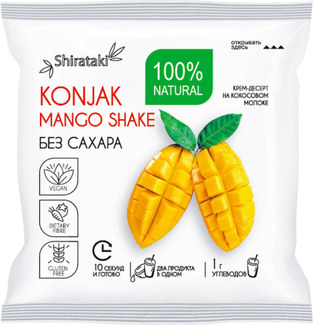 Десерт без сахара  Konjak  MANGO SHAKE