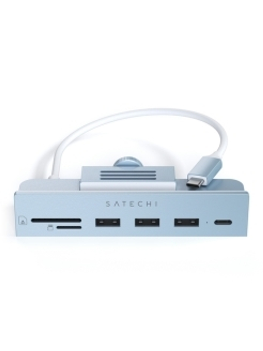 USB-концентратор Satechi USB-C Clamp Hub , синий