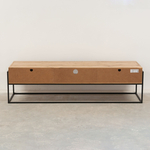 Тумба под телевизор, 163х45х45, G+K, напольная, в прихожую, с полками, из массива дуба, MAKOSA