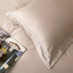 Комплект постельного белья Однотонный Сатин Премиум широкий кант OCPK018