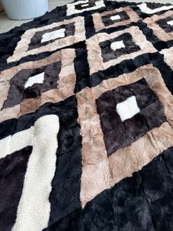 Покрывало меховое ковер из шкуры овчины