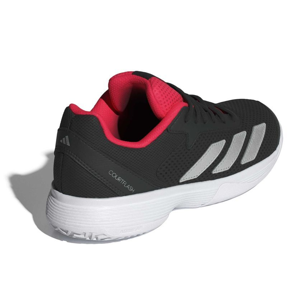 Детские Кроссовки теннисные  Adidas Courtflash K - cloud white/silver metallic/core black