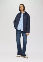 Блузка из поплина в непринужденной посадке с сочетанием полос s.Oliver