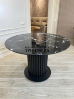 Круглый стол "Орион", черный мрамор