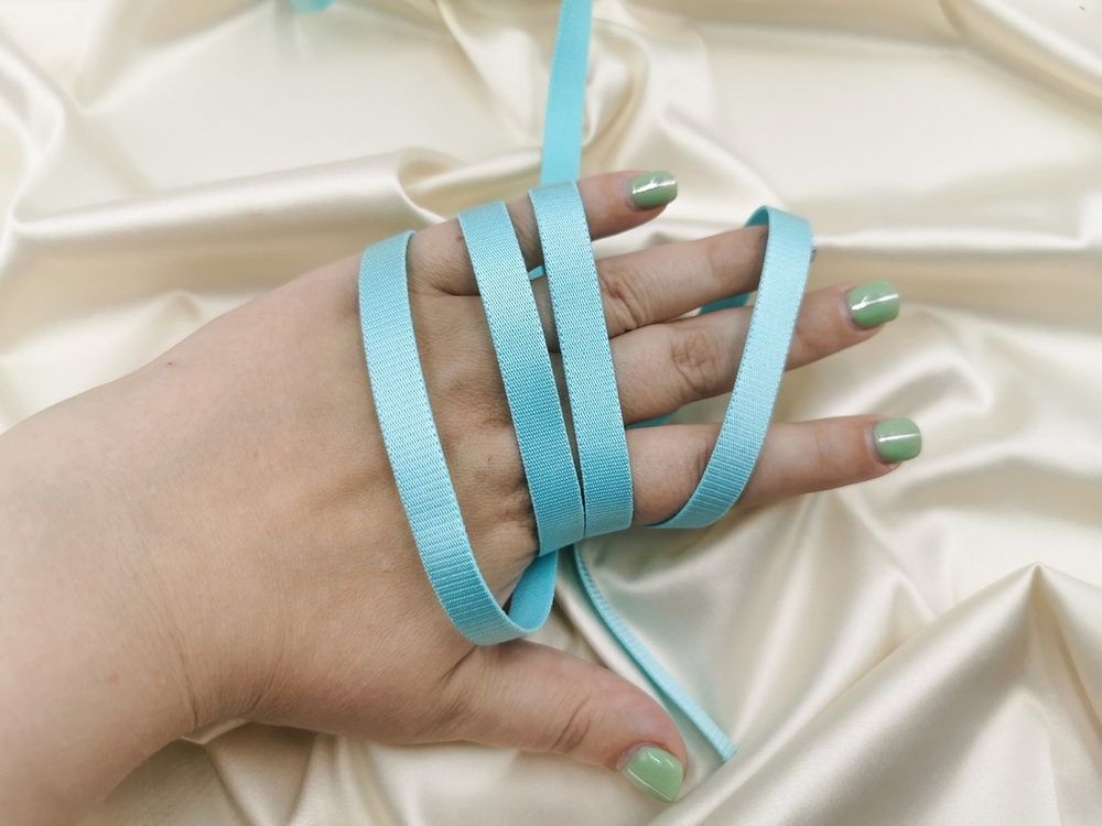 _Бретелечная резинка без фестонов, 10 мм, светлая бирюза, (Арт: BR640/10-422), м