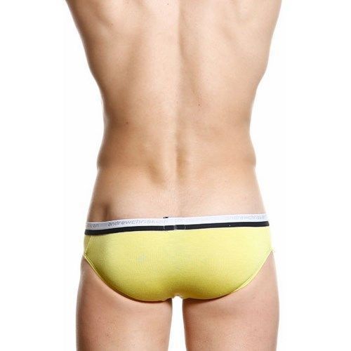 Мужские трусы брифы желтые Andrew Christian V Slim Holiday Brief Yellow AC3-M085