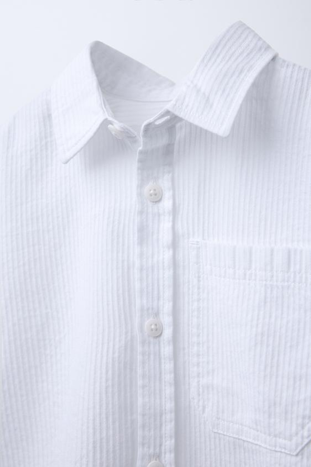 ZARA РУБАШКА В ПОЛОСКУ, БЕЛЫЙ