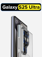 Чехол для Samsung Galaxy S25 Ultra WLONS Spirit Shield прозрачный, с MagSafe и металлической подставкой в блоке камеры