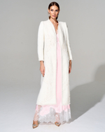 Кардиган из премиального твида с вышивкой стеклянным бисером