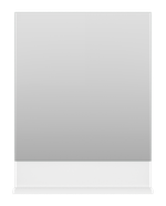 Алиса - 60 Зеркало белое с полкой