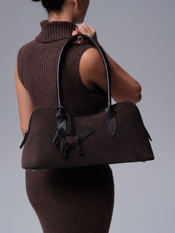 Замшевая сумка Jockey DBR 31168 темно-коричневый