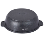 Кастрюля-жаровня алюминий, антиприг, 3 л, с крыш, Kukmara, Granit Ultra, жгг31а, син