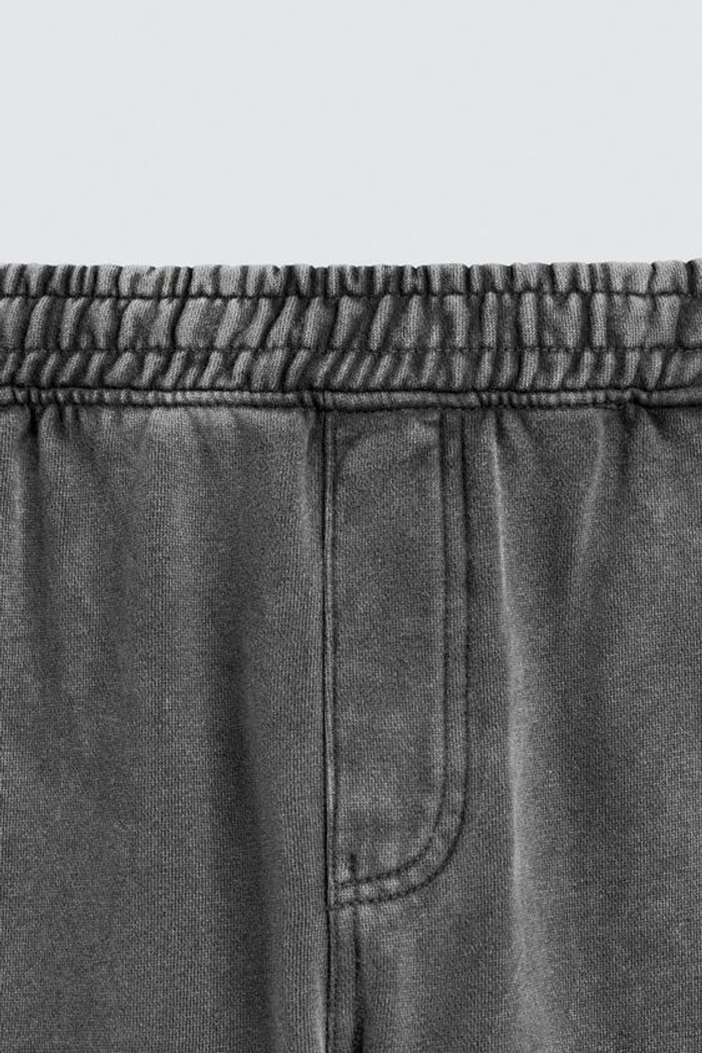 ZARA ДЖОГГЕРЫ WIDE-LEG С ЭФФЕКТОМ ПОТЕРТОСТИ, СЕРЫЙ