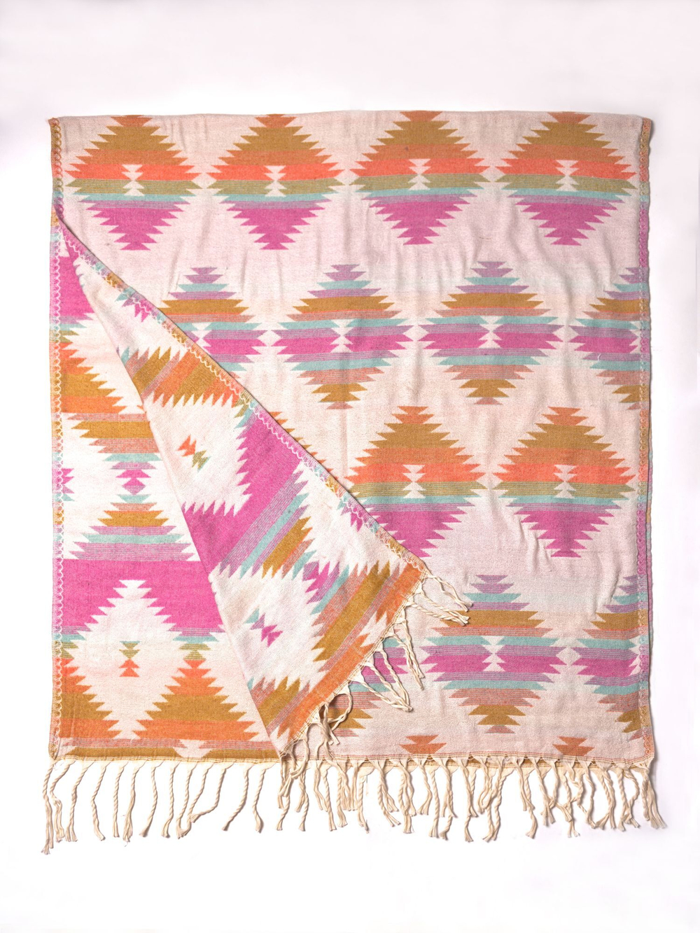 Шарф теплый с орнаментом Навахо