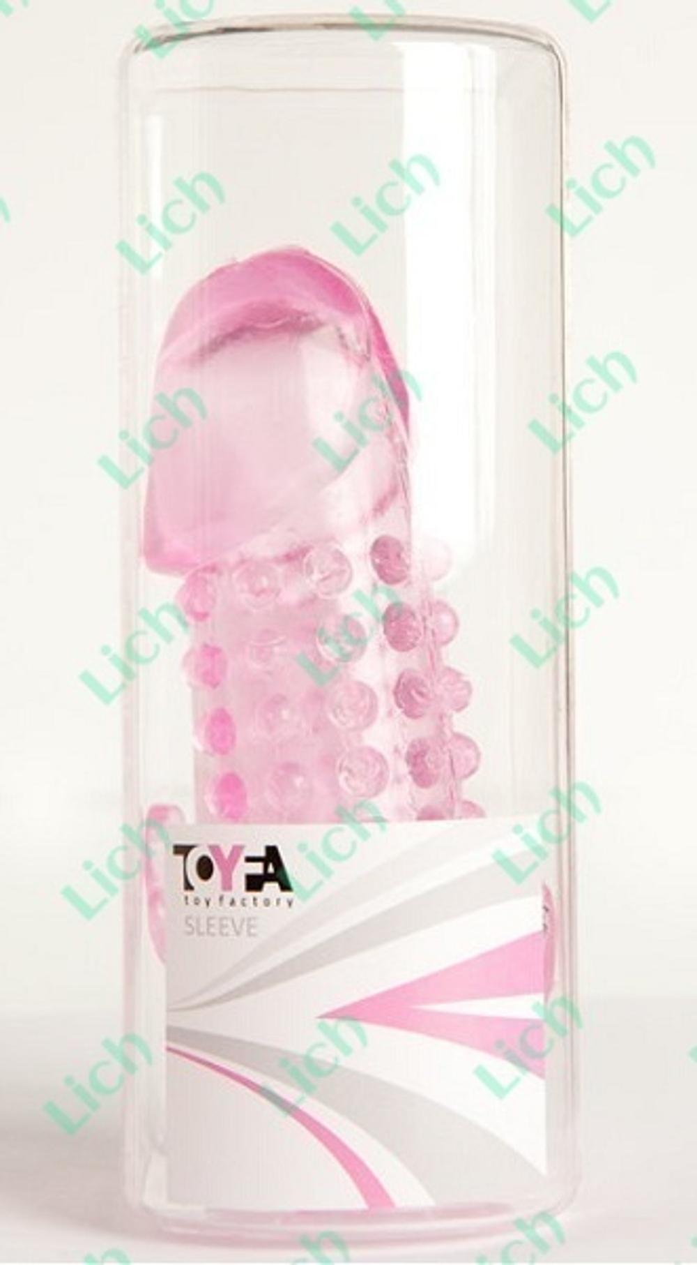 Розовая гелевая насадка с 2 отростками