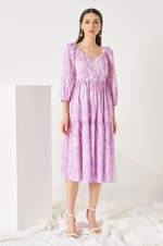 51475 Платье женское (лавандовый принт)