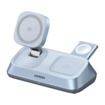 Зарядная станция MagSafe Ugreen MagFlow для iPhone, Apple Watch и AirPods (Qi2.2) (W711) Беспроводная зарядка: Qi 25 Вт, Qi 5 Вт, магнитное крепление для быстрой зарядки Apple Watch (Qi 5 Вт). Проводная зарядка: USB-C (10 Вт). Сертификации MFi и Qi2. Есть