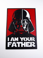Табличка "I am your father" Дарт Вейдер (Darth Vader), пластик, 3D печать, 24х17см