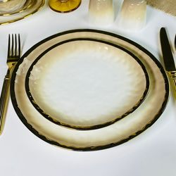 Lenardi 122-121 Набор из 2 тарелок 21х19,5х2,5см TORONTO CREAM в под.уп.(х16)Фарфор