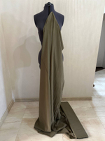 Плательно-костюмная однотонная купро с нейлоном (Armani, 85%купро/15%нейлон, Оливковый, 143)