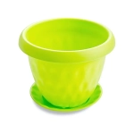 Горшок для цветов пластиковый 4,9л d-24,5см «Розетта» c поддоном зеленый С128ЗЕЛ