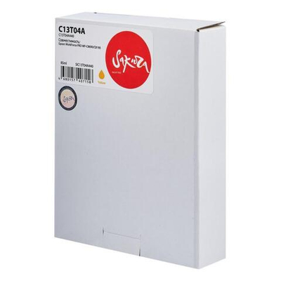 Картридж Sakura, аналог Epson C13T04A440 (C13T04A Y) для WorkForce PRO WF-C8690/C8190, желтый, 85 мл., 8000 к.
