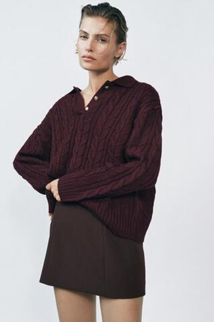 ZARA МИНИ-ЮБКА — ZW COLLECTION, КОРИЧНЕВЫЙ