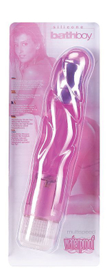 Розовый вибромассажёр BATH BOY - 17,8 см. (Цвет: розовый)