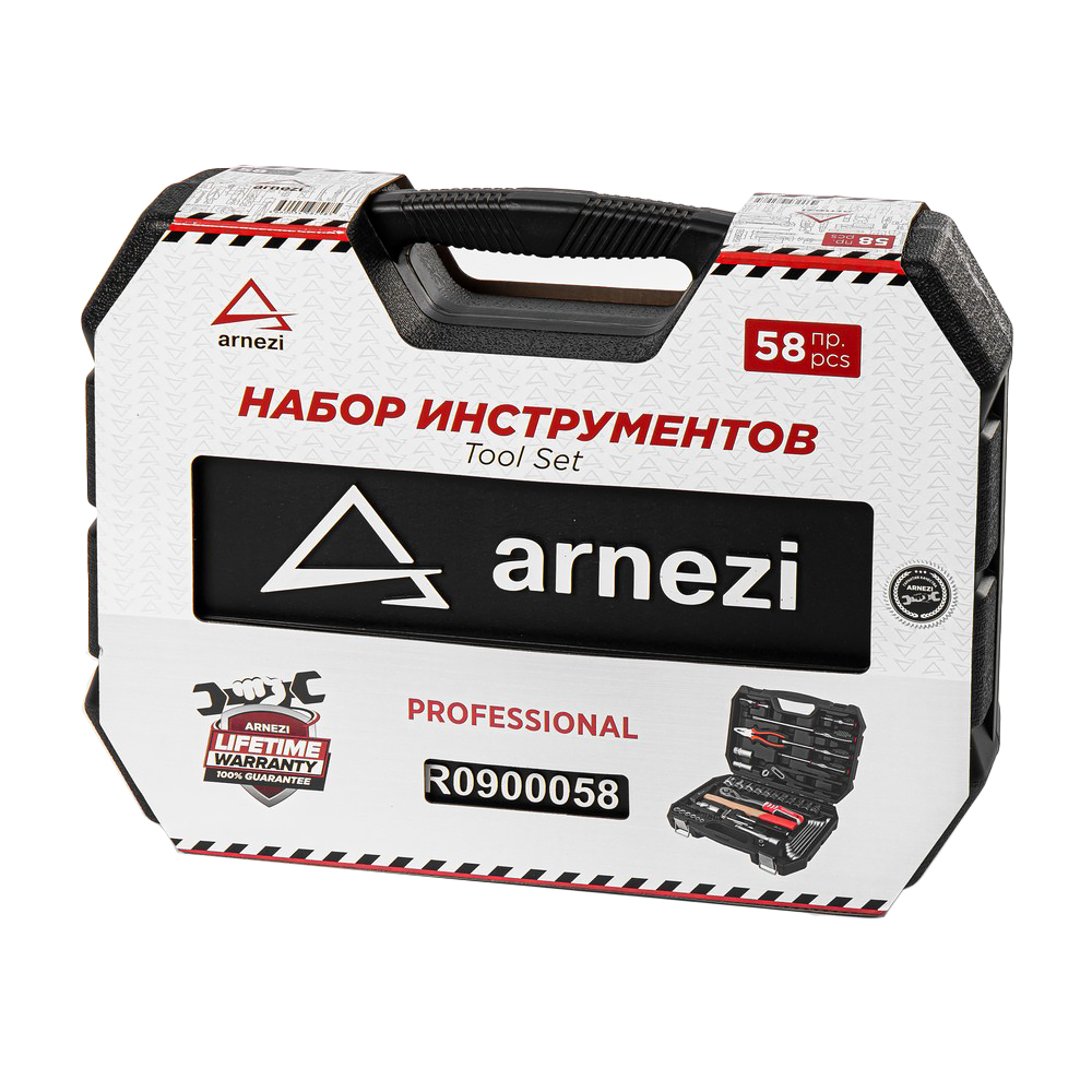 Набор инструментов 58 пр. 1/4"DR, 1/2"DR ARNEZI R0900058