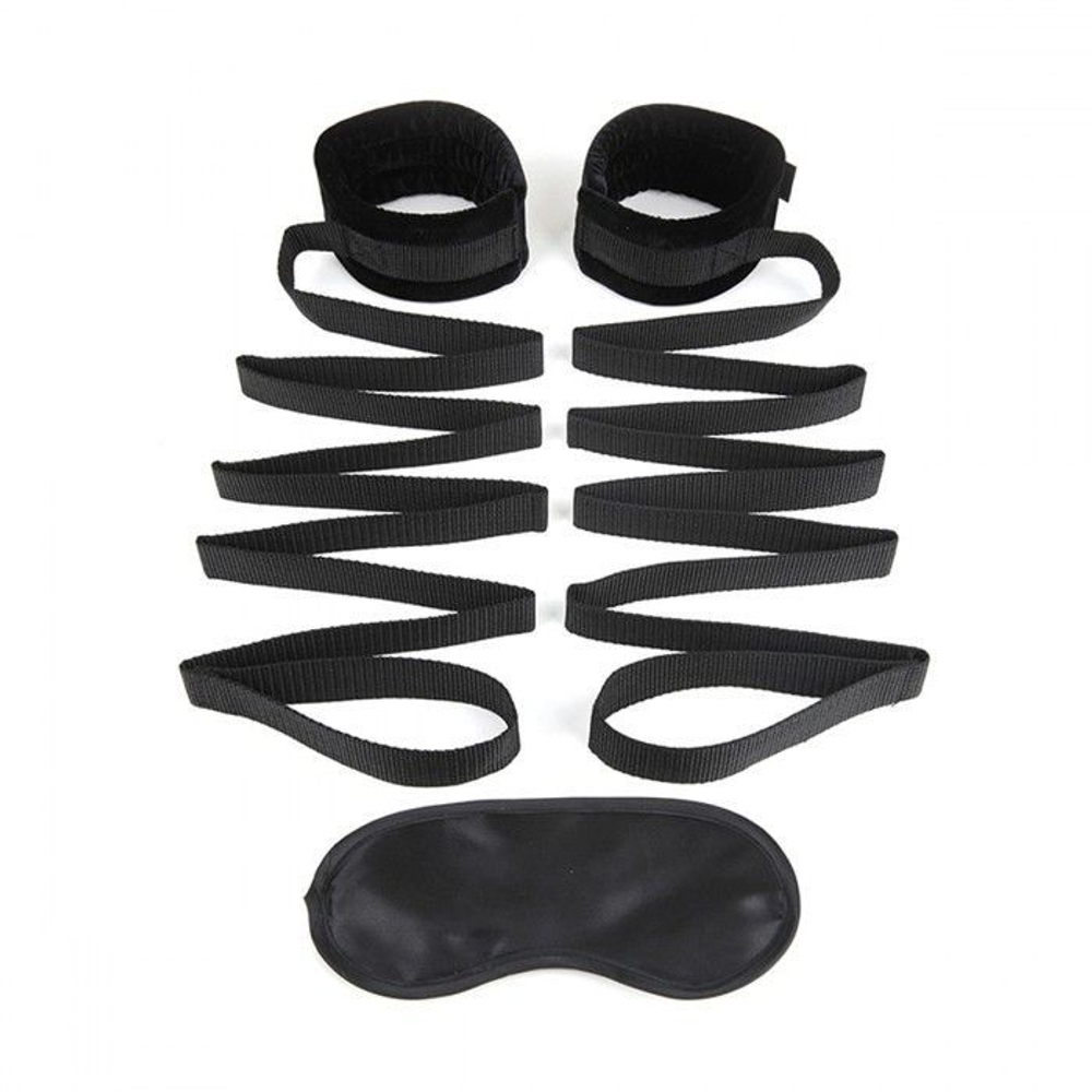 Манжеты на кровать Lux Fetish Bondage Bed Strap, мягкая подкладка