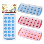 Форма для льда силикон 18шт. 3цв.