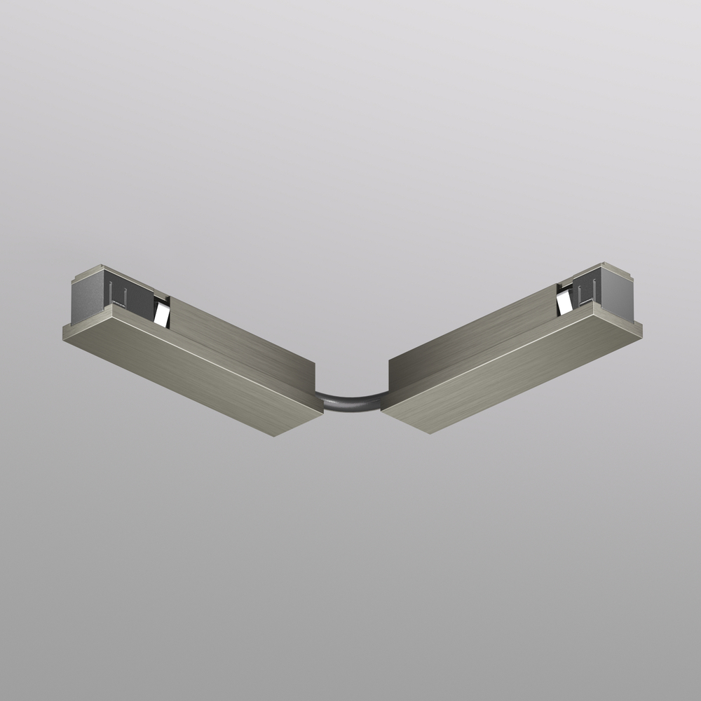TR5724-DN Электрический коннектор для трека SHINE BASE 90° стена-потолок с поворотом трека под произвольным углом, темный никель, алюминий