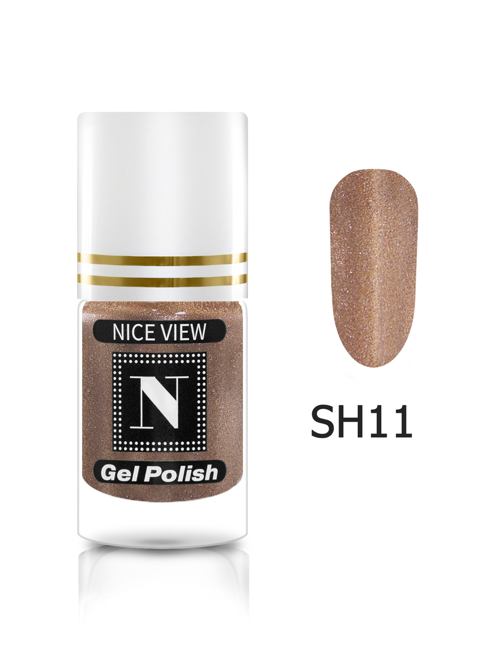 Nice View Гель-лак для ногтей Luma Shimmer, SH-011, Copper Sheen, 12 мл