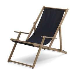 Складное кресло Vilara для улицы из акации черного цвета